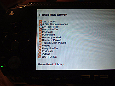 RSS iTunes To The PSP